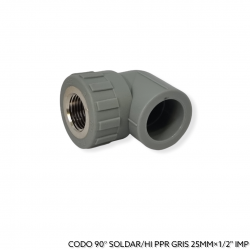 CODO 90° PPR 25MM x 1/2"...