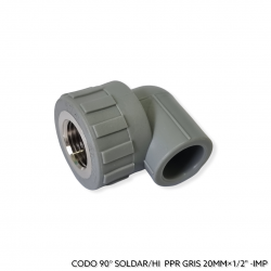 CODO 90° PPR 20MM x 1/2"...